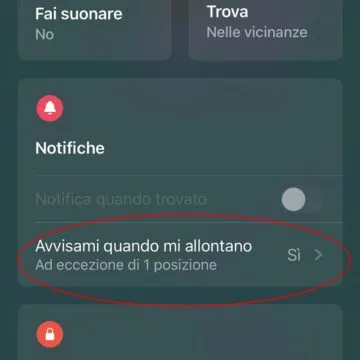 AirTag, ricevere una notifica quando ci allontaniamo da un oggetto