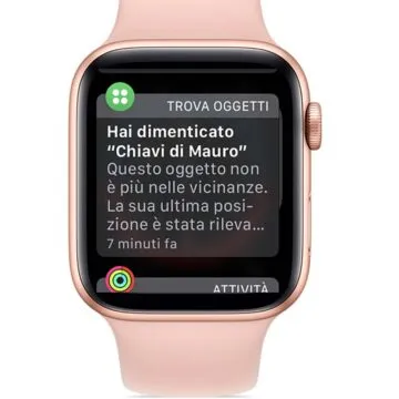 AirTag, come ricevere una notifica quando ci allontaniamo da un oggetto