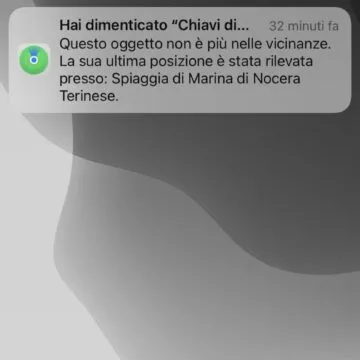 AirTag, come ricevere una notifica quando ci allontaniamo da un oggetto