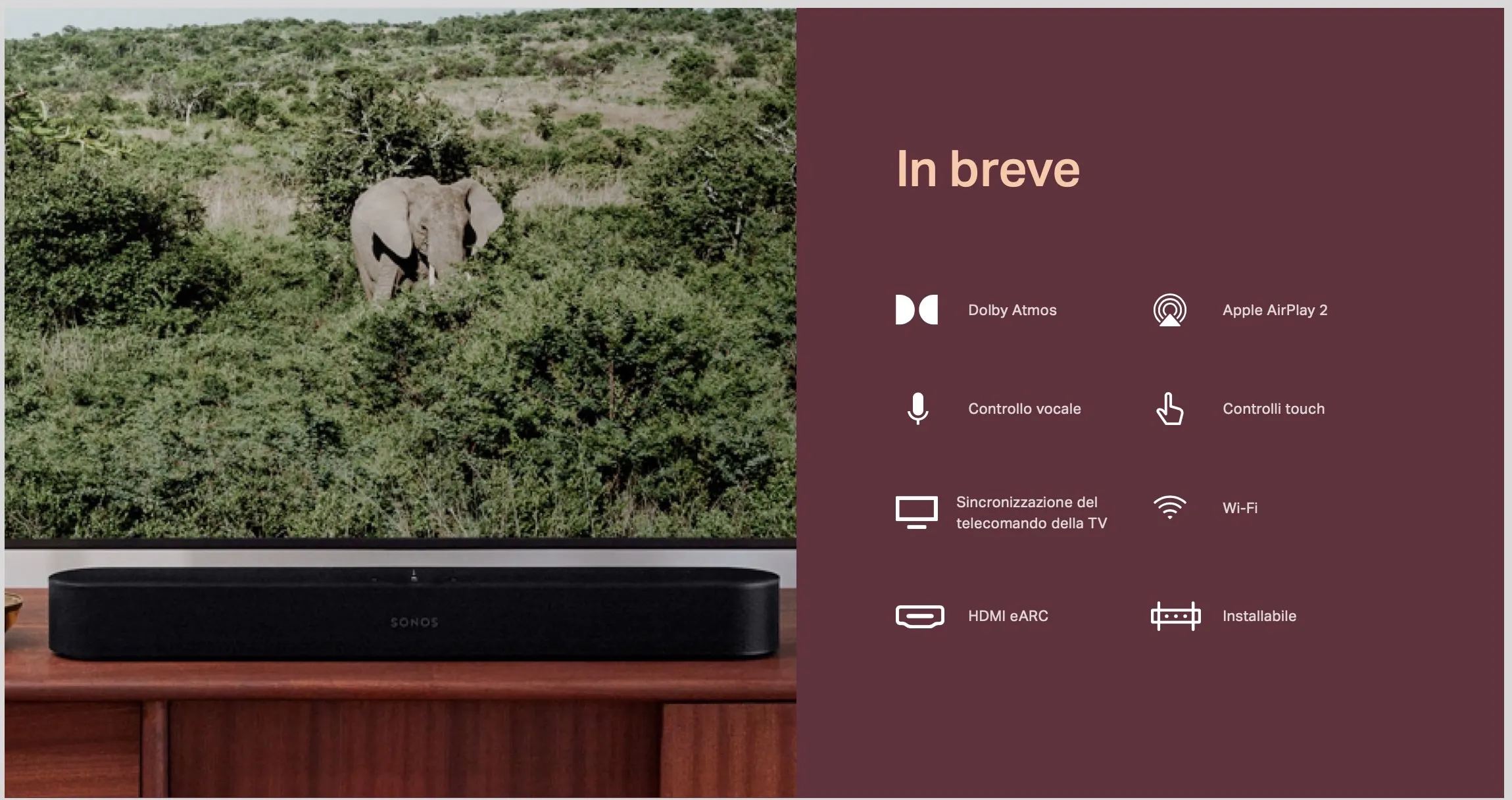 Sonos Beam (Gen 2), la soundbar compatta con Dolby Atmos Sonos Beam (Gen 2), la soundbar compatta con Dolby Atmos