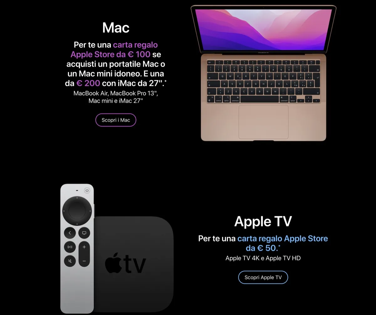Apple, per il Black Friday arrivano carte regalo fino a 200 euro Apple, per il Black Friday arrivano carte regalo fino a 200 euro