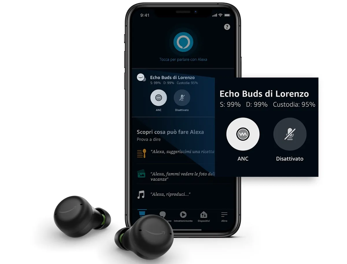Amazon svela Echo Buds, gli auricolari con Alexa