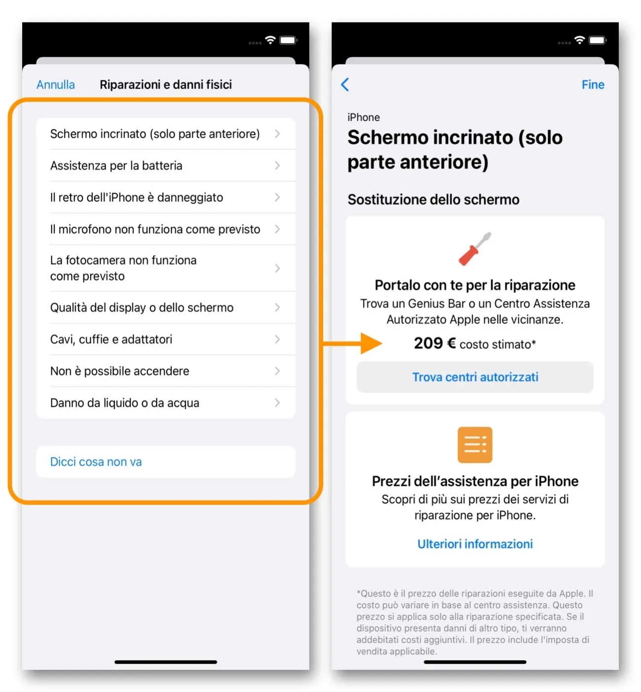 supporto apple riparazioni