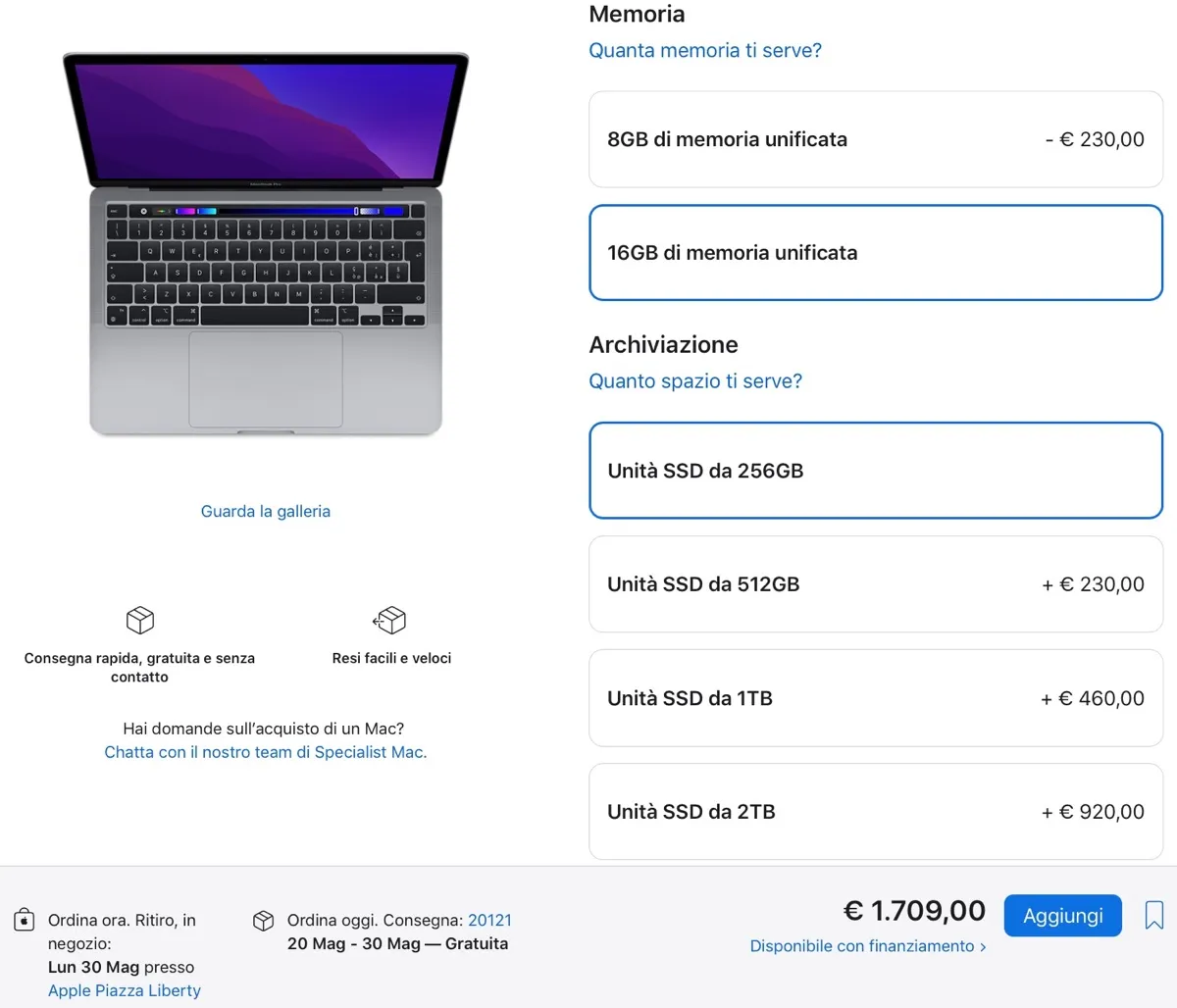 MacBook Pro e Mac Studio personalizzati arrivano in tre mesi MacBook Pro e Mac Studio personalizzati arrivano in tre mesi