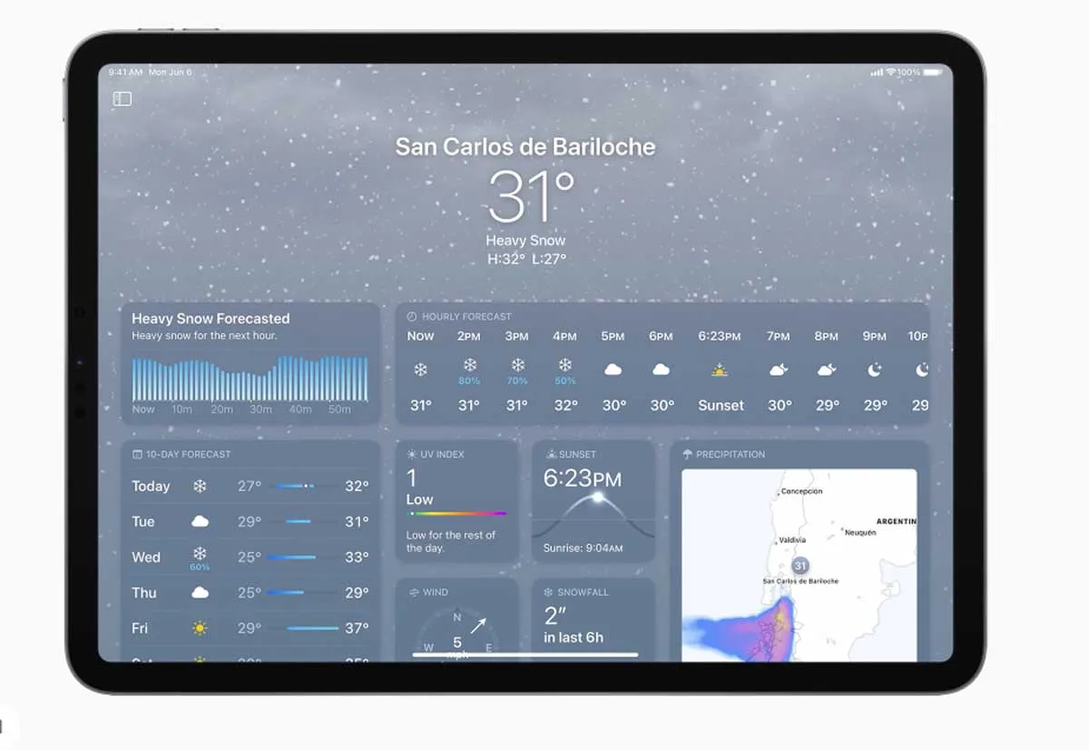 L’app Meteo su macOS Ventura e iPadOS 16 L’app Meteo su macOS Ventura e iPadOS 16