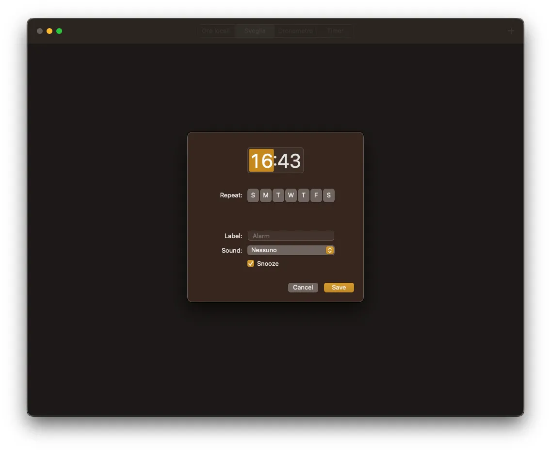 L’app Orologio di macOS Ventura L’app Orologio di macOS Ventura