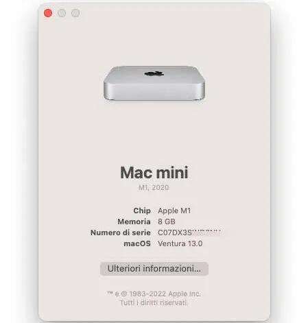 macOS Ventura, la finestra “Info su questo Mac” è nuova macOS Ventura, la finestra “Info su questo Mac” è nuova