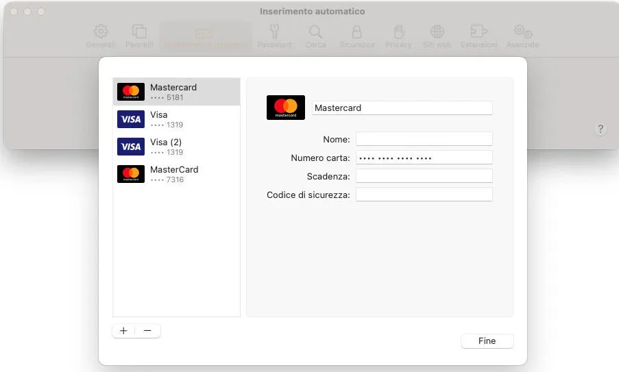 iOS 16 e macOS Ventura possono memorizzare il codice di sicurezza delle carte di credito iOS 16 e macOS Ventura possono memorizzare il codice di sicurezza delle carte di credito