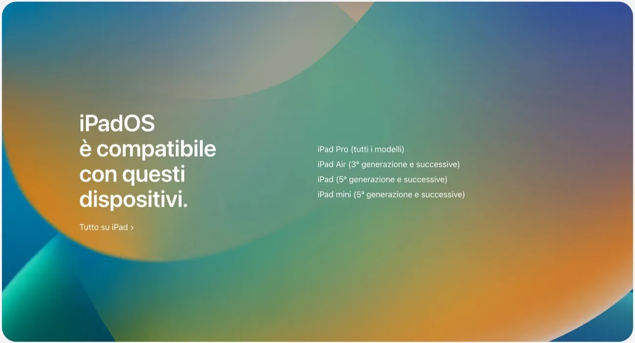 Gli iPad compatibili con iPadOS 16 Gli iPad compatibili con iPadOS 16