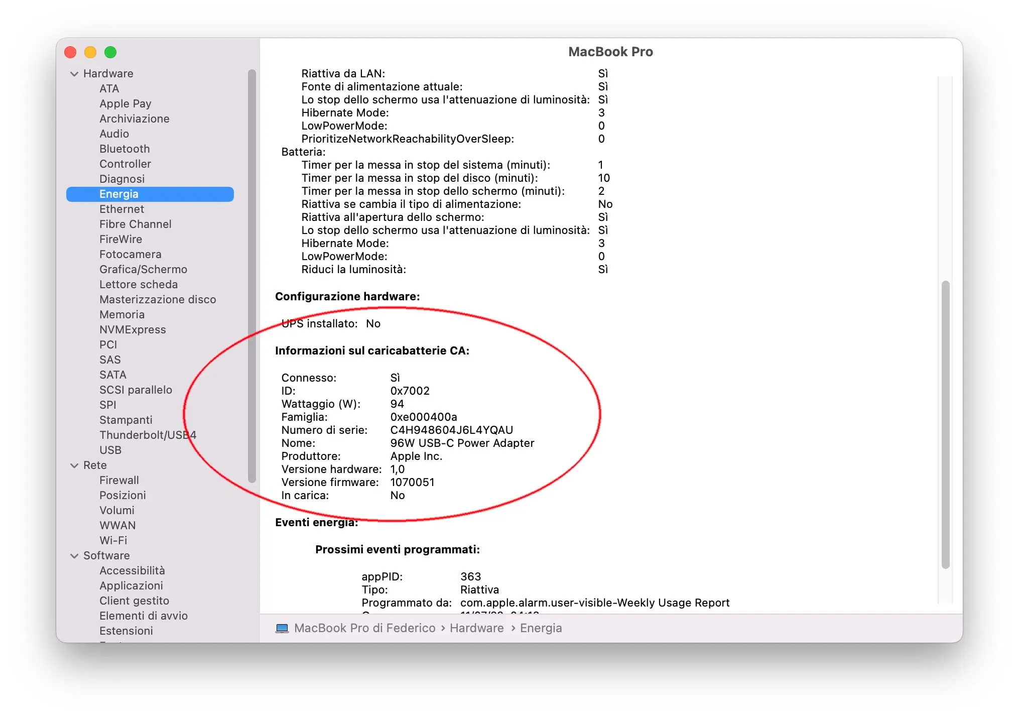 Come sapere tutto sull’alimentatore del vostro MacBook