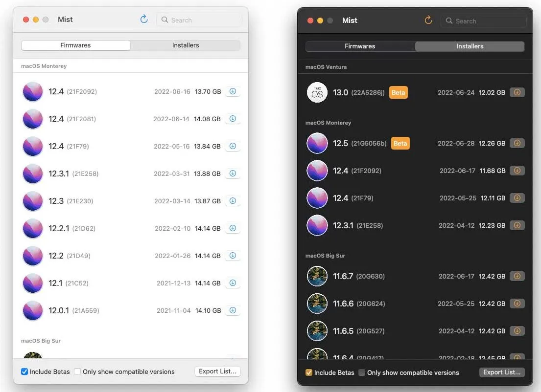 MIST, utility per scaricare facilmente le vecchie versioni di macOS