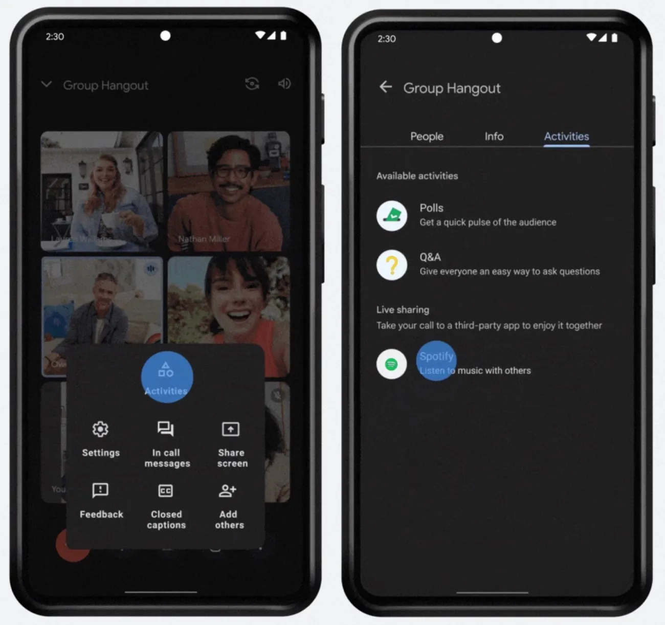 google meet spotify youtube
