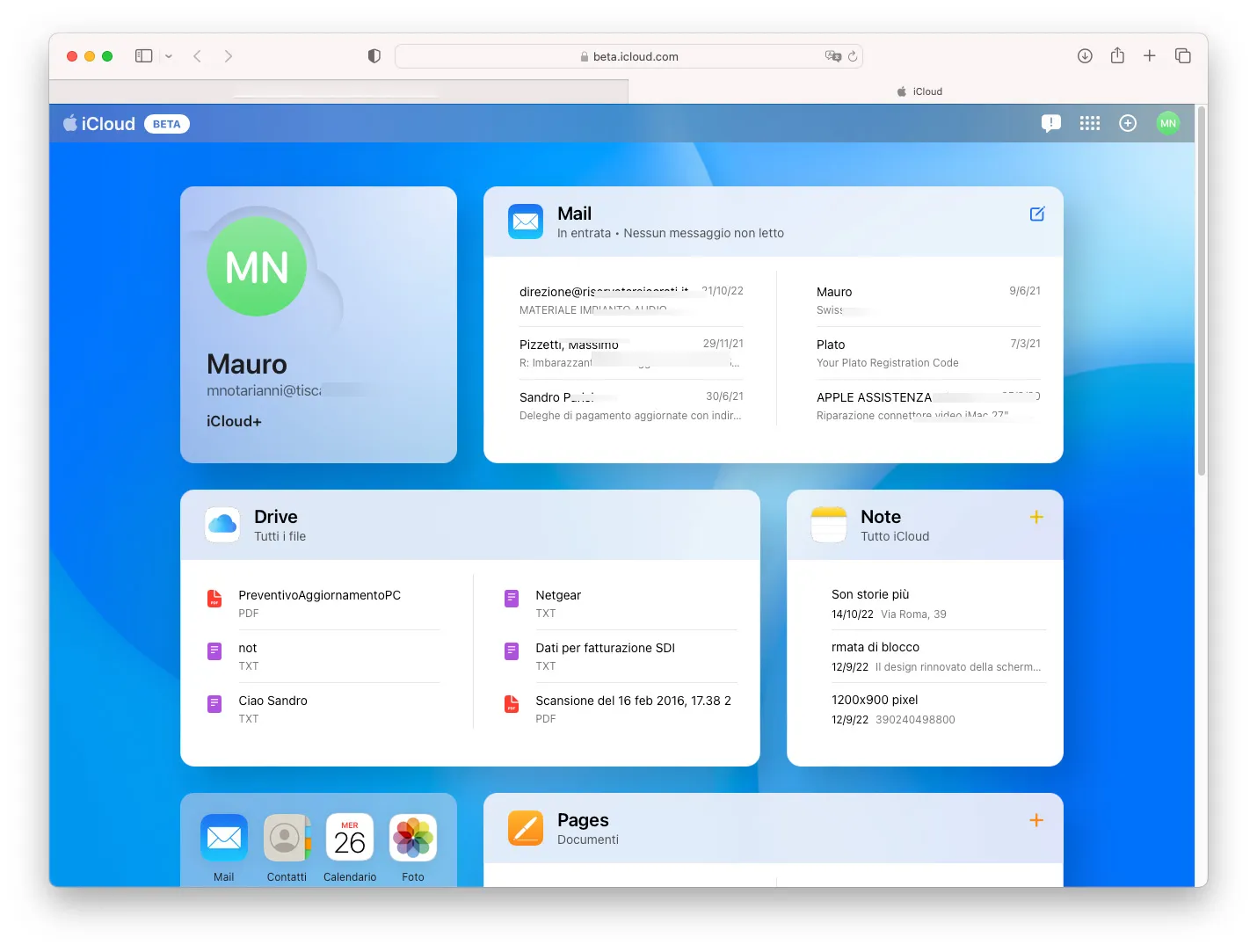 Apple sta riprogettando il sito web di iCloud Apple sta riprogettando il sito web di iCloud
