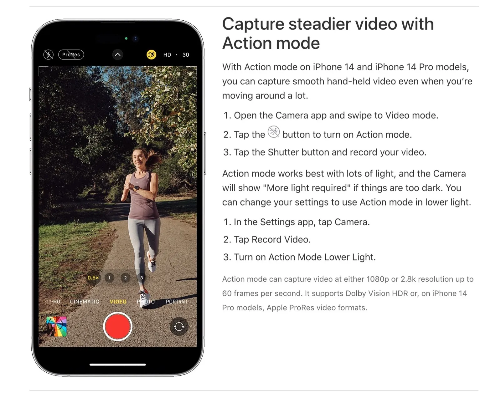 Apple sfoggia la Modalità Azione di iPhone 14 nel nuovo spot Apple sfoggia la Modalità Azione di iPhone 14 nel nuovo spot