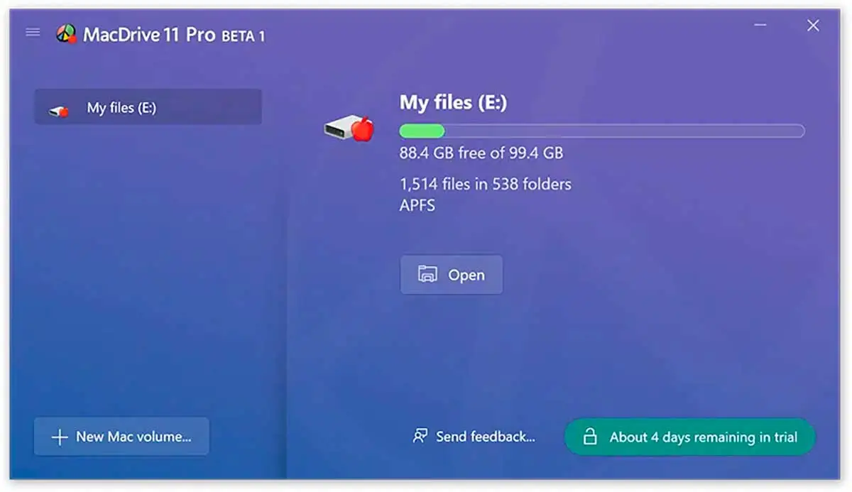 MacDrive 11 Pro legge e scrive unità APFS su PC