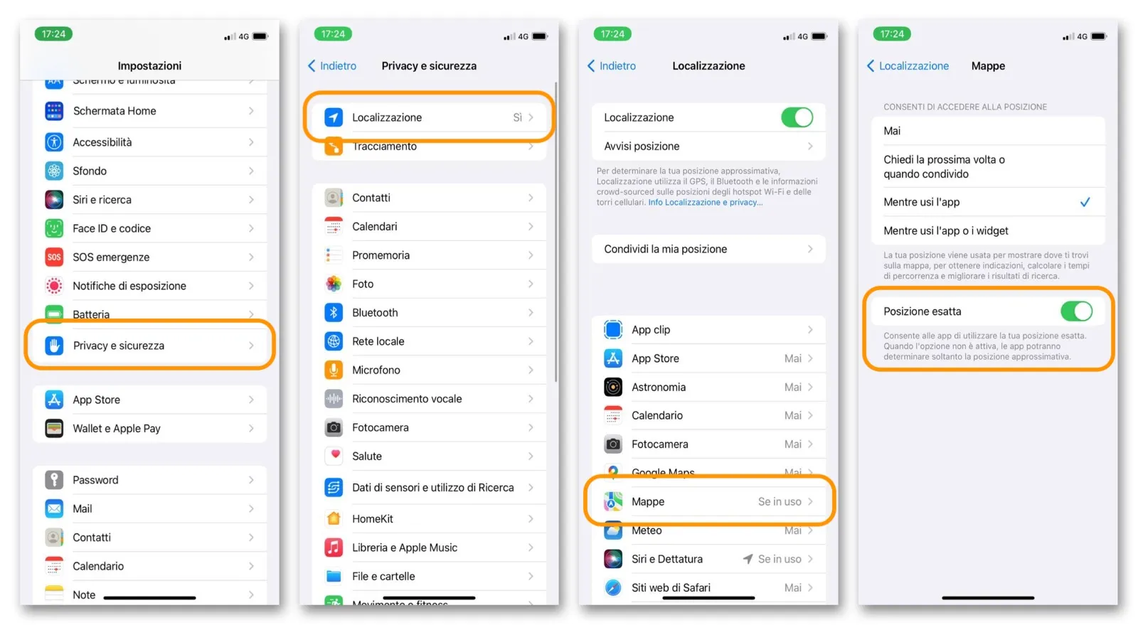 iPhone, come trovare le app traccia posizione esatta e disattivarle iPhone, come trovare le app traccia posizione esatta e disattivarle