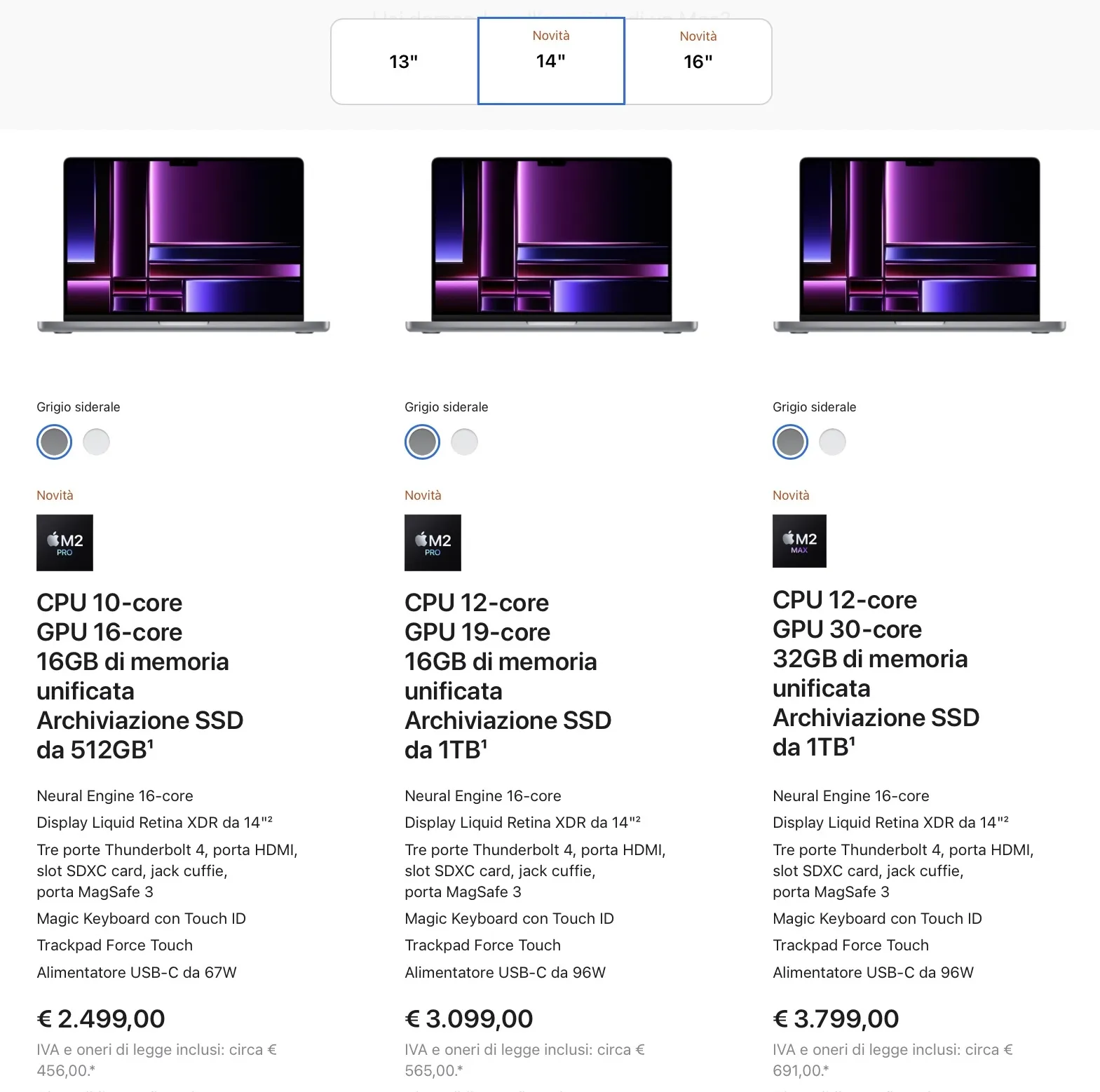 MacBook Pro 2023 i prezzi lievitano, al top costa 7699€