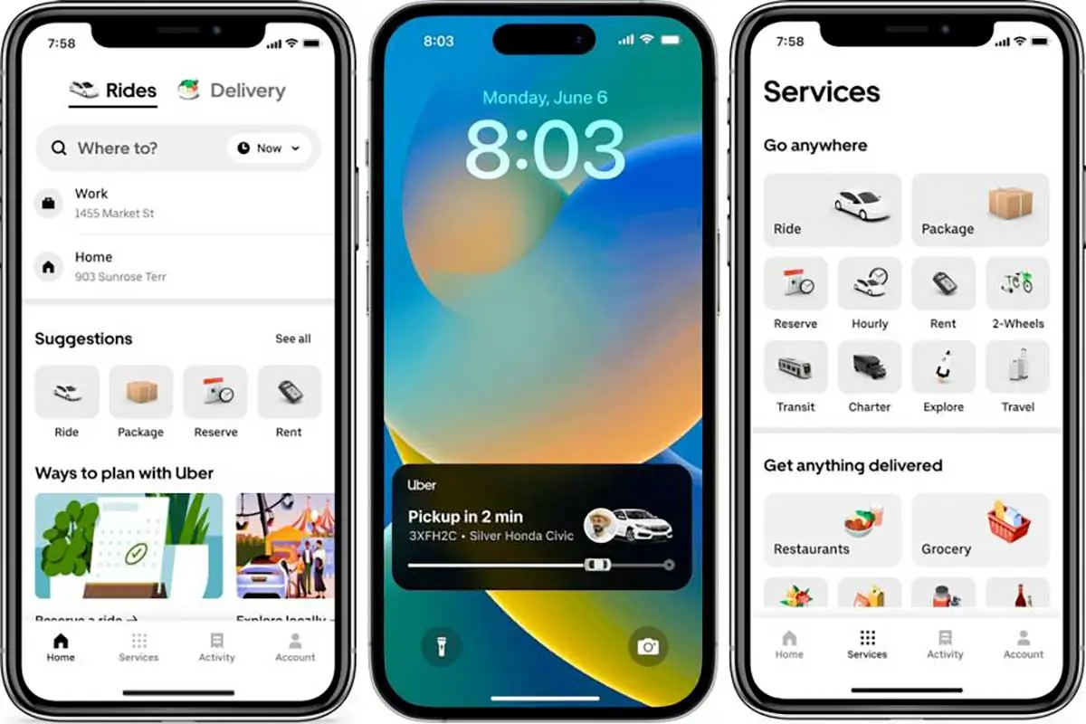 Uber, tutti i servizi in una sola app