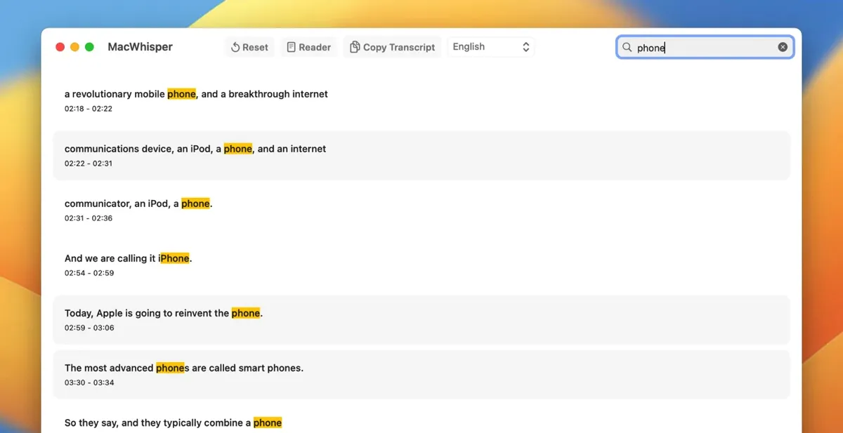 MacWhisper trascrive file audio in testo scritto con OpenAI