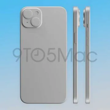 Il rendering di iPhone 15 Plus mostra cornici piccole e Dynamic Island