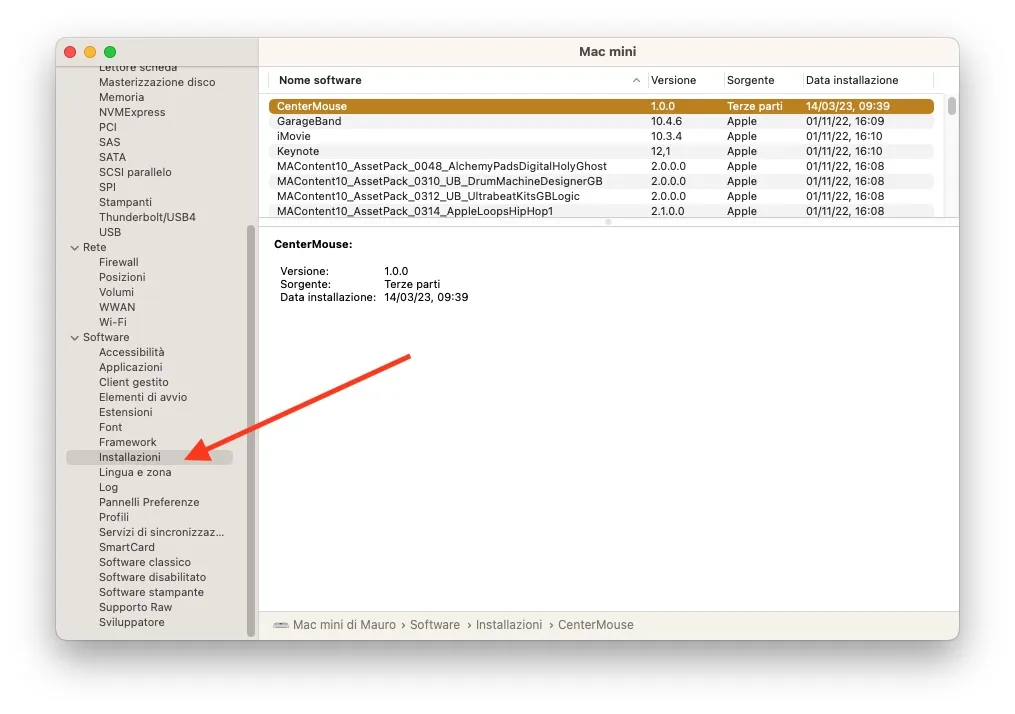 Come visualizzare la cronologia delle installazioni software su Mac