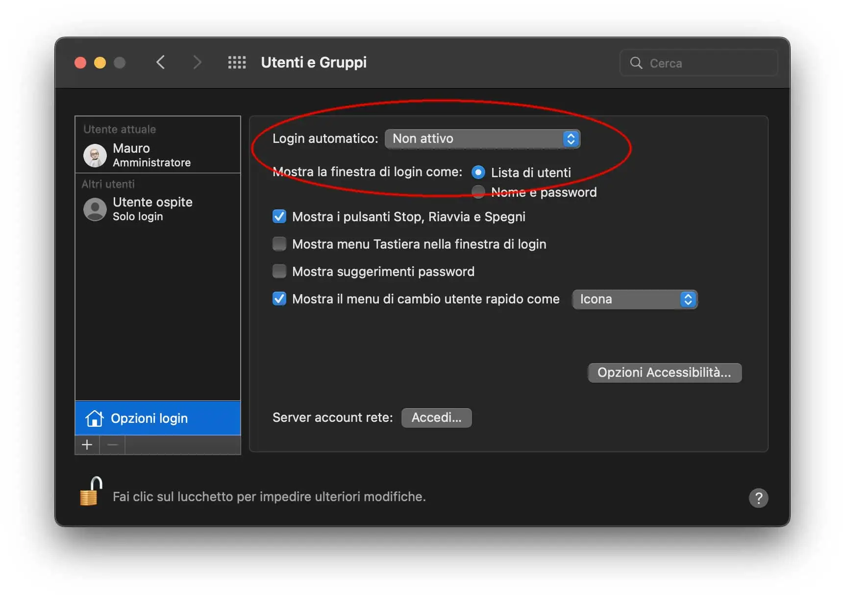 Come creare un utente ospite su Mac