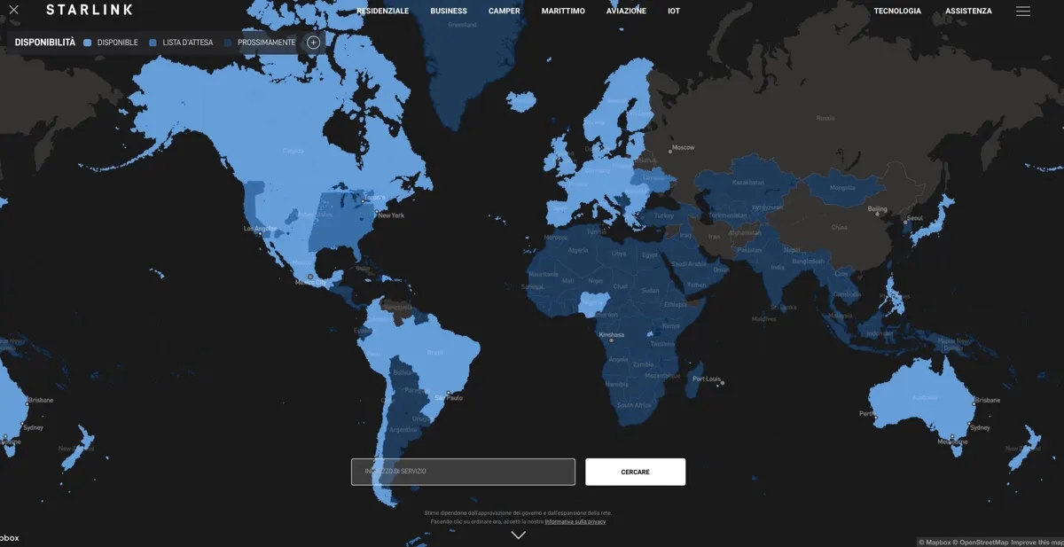Starlink Roam è il piano internet satellitare globale ma costa Starlink Roam è il piano internet satellitare globale ma costa