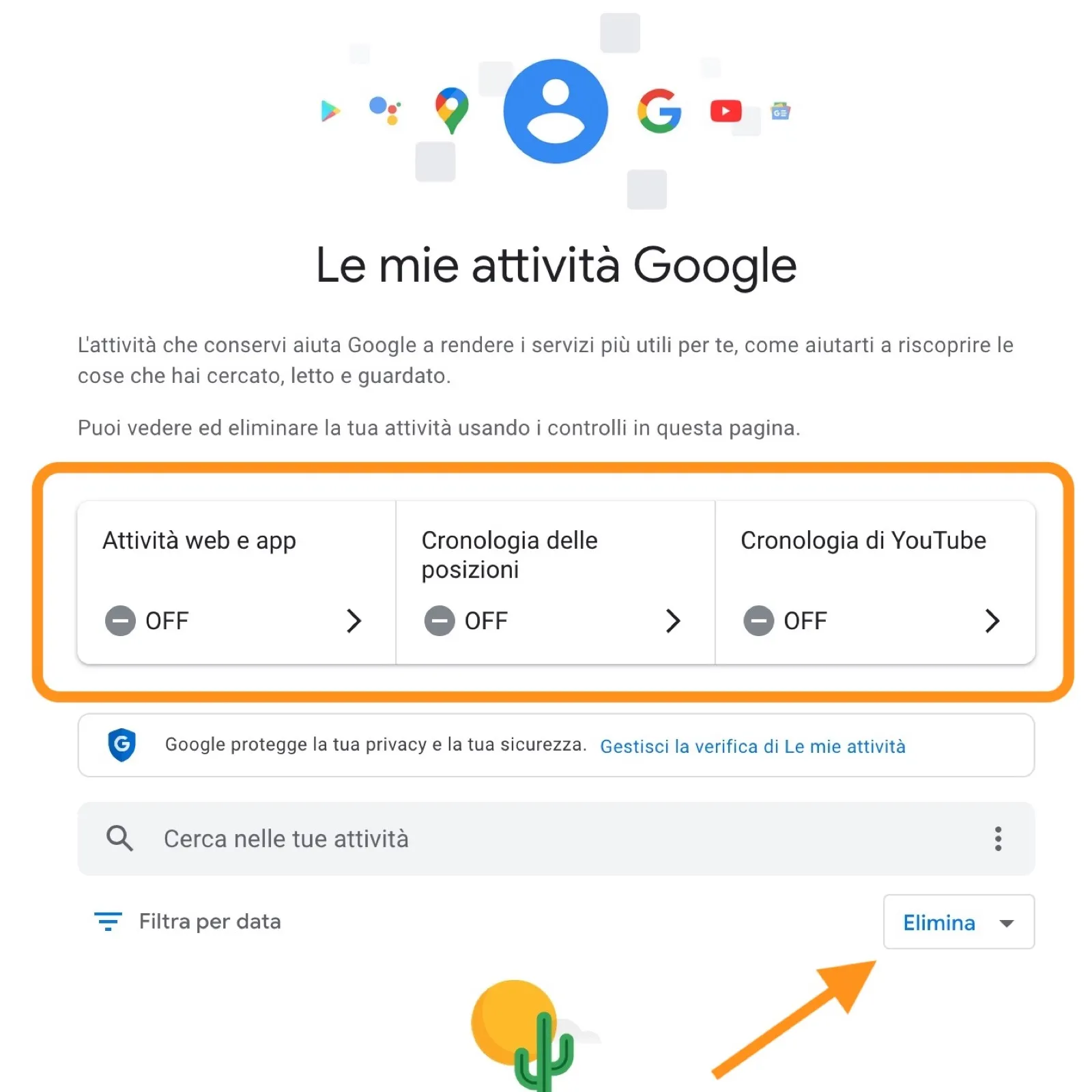 Come limitare e cancellare dati e attività Google Come limitare e cancellare dati e attività Google