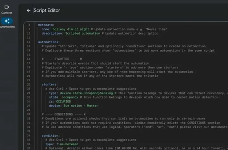 Google Home ora offre uno Script Editor per l'automazione domotica