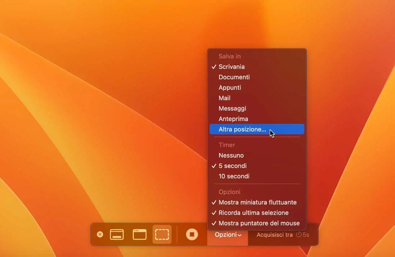 Come cambiare cartella destinazione salvataggio screenshot su Mac Come cambiare cartella destinazione salvataggio screenshot su Mac