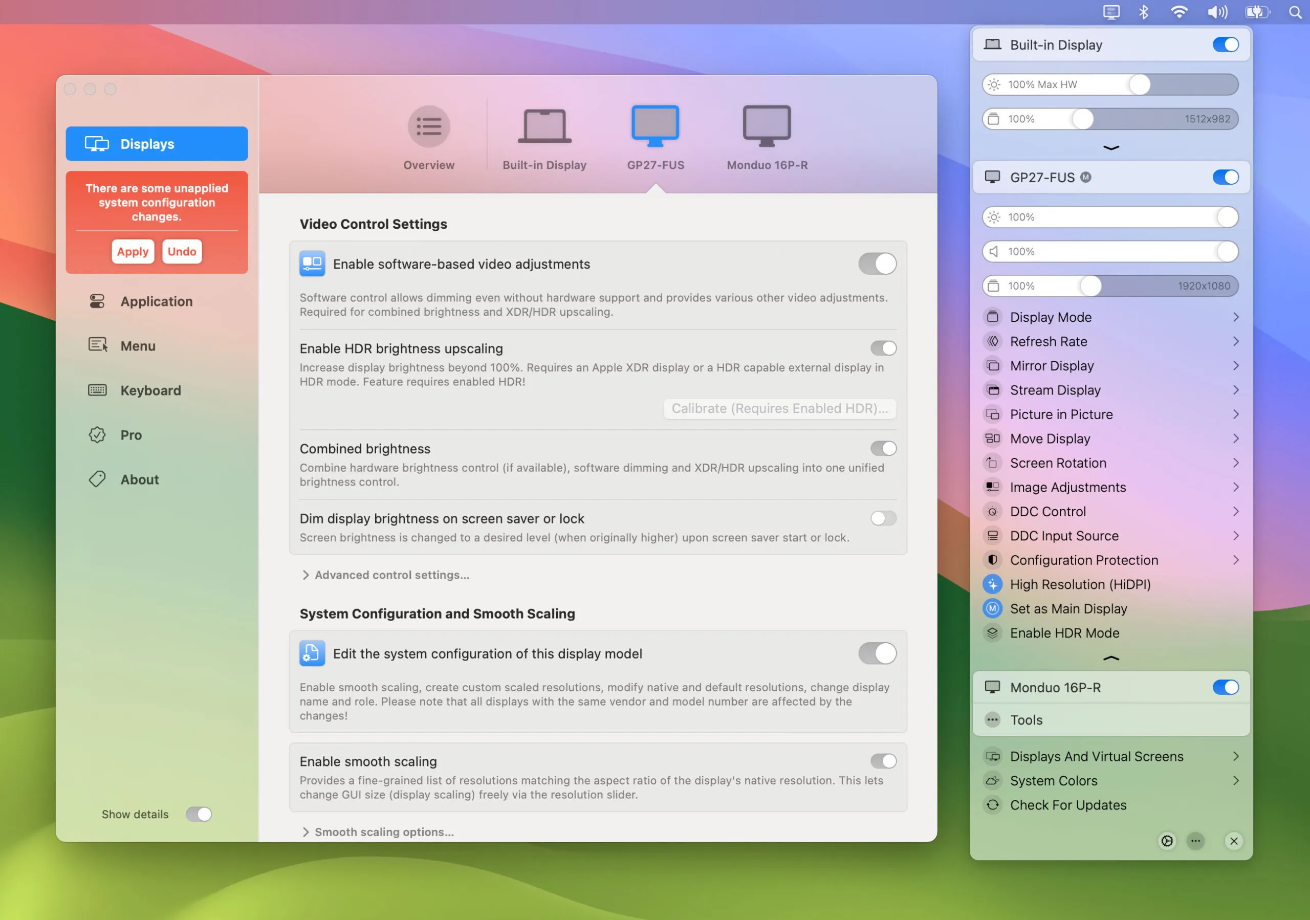 Con BetterDisplay 2 si controllano tutte le impostazioni possibili di un monitor esterno sul Mac