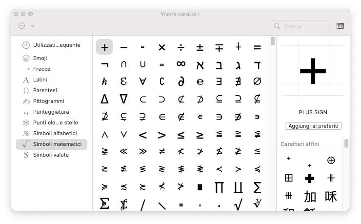 Come cercare e inserire caratteri speciali in un testo su Mac