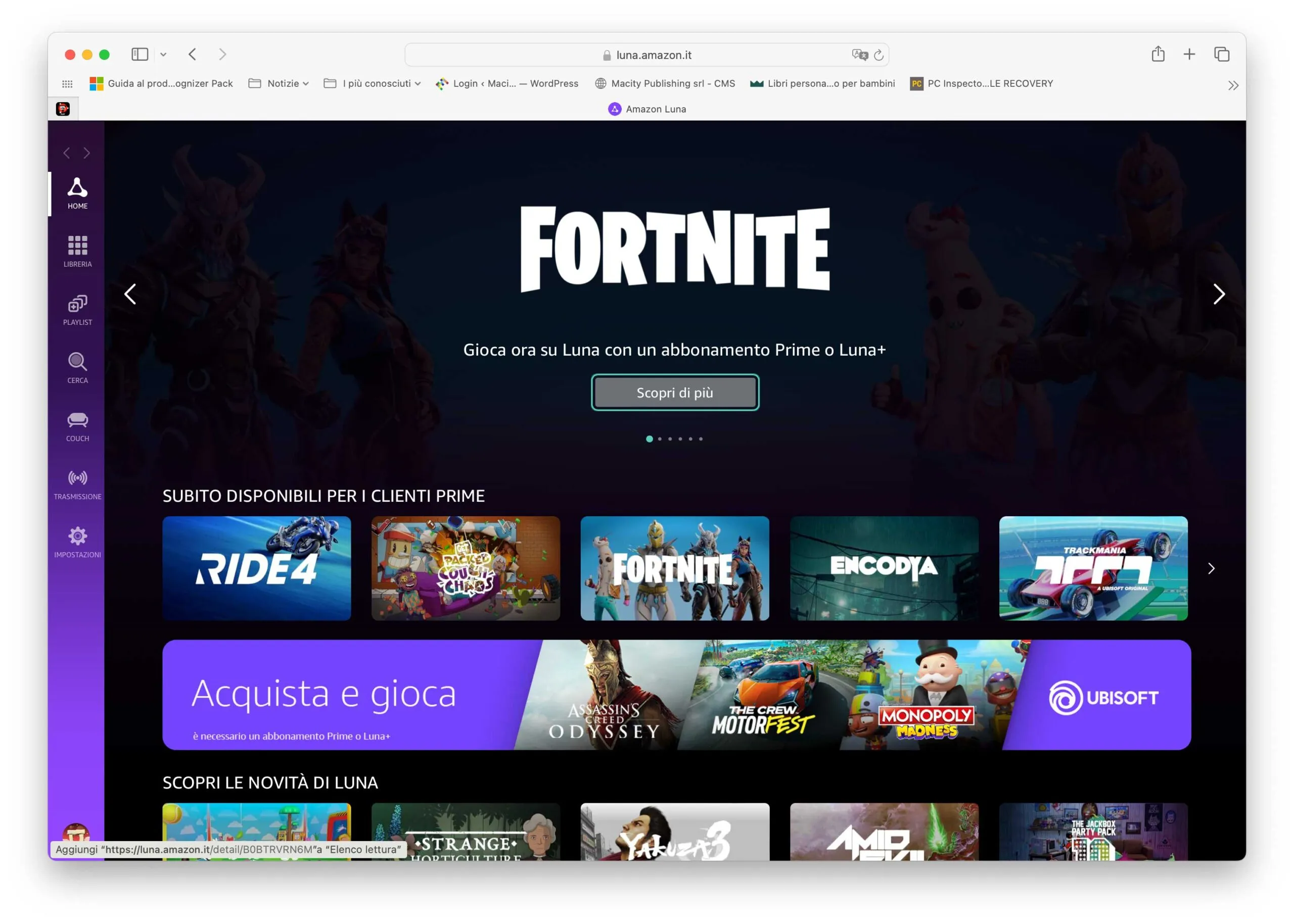 Amazon Luna, anche in Italia il cloud gaming per gli abbonati a Prime Amazon Luna, anche in Italia il cloud gaming per gli abbonati a Prime