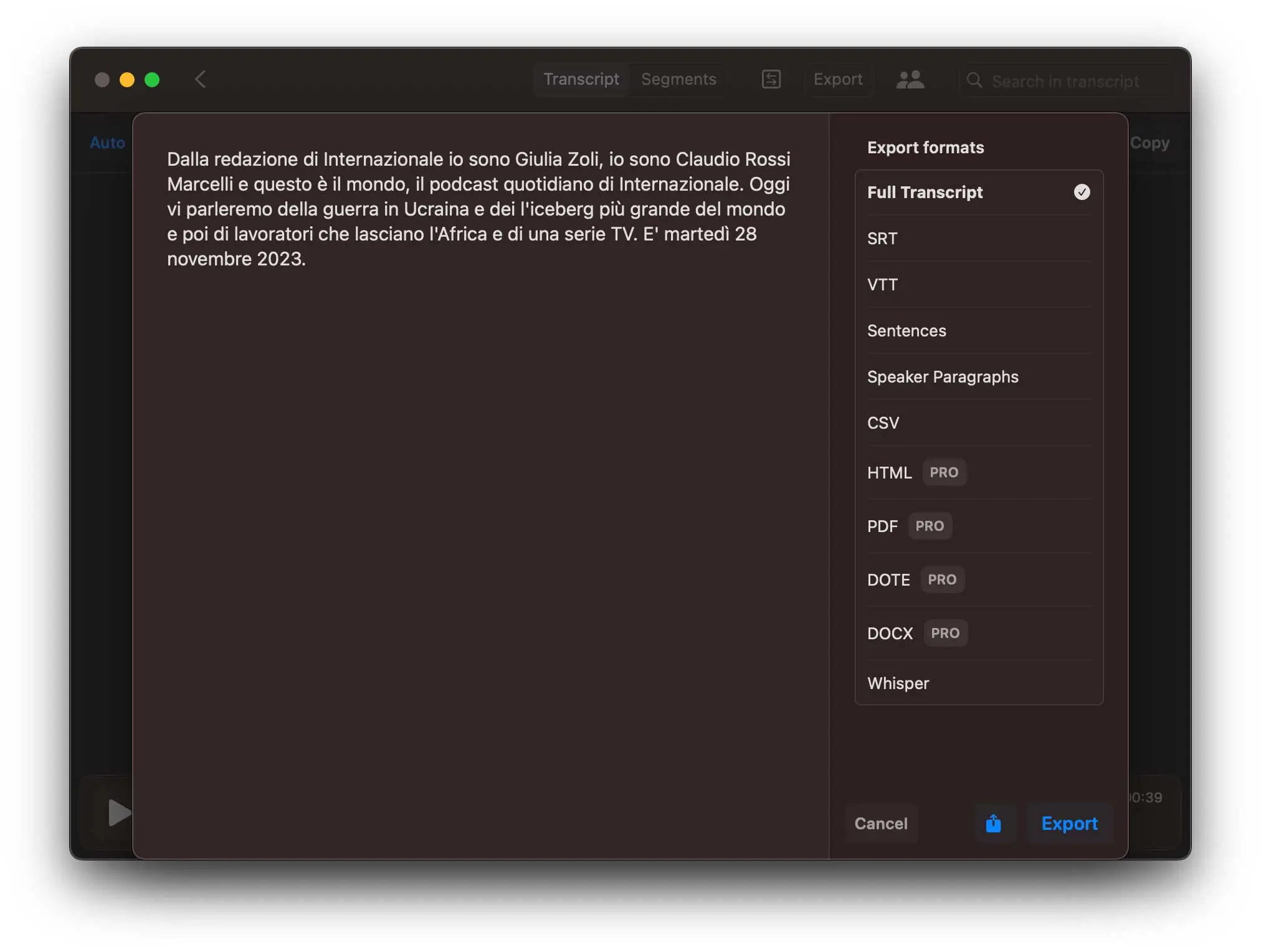 Trascrizione audio, MacWhisper diventa ancora più veloce