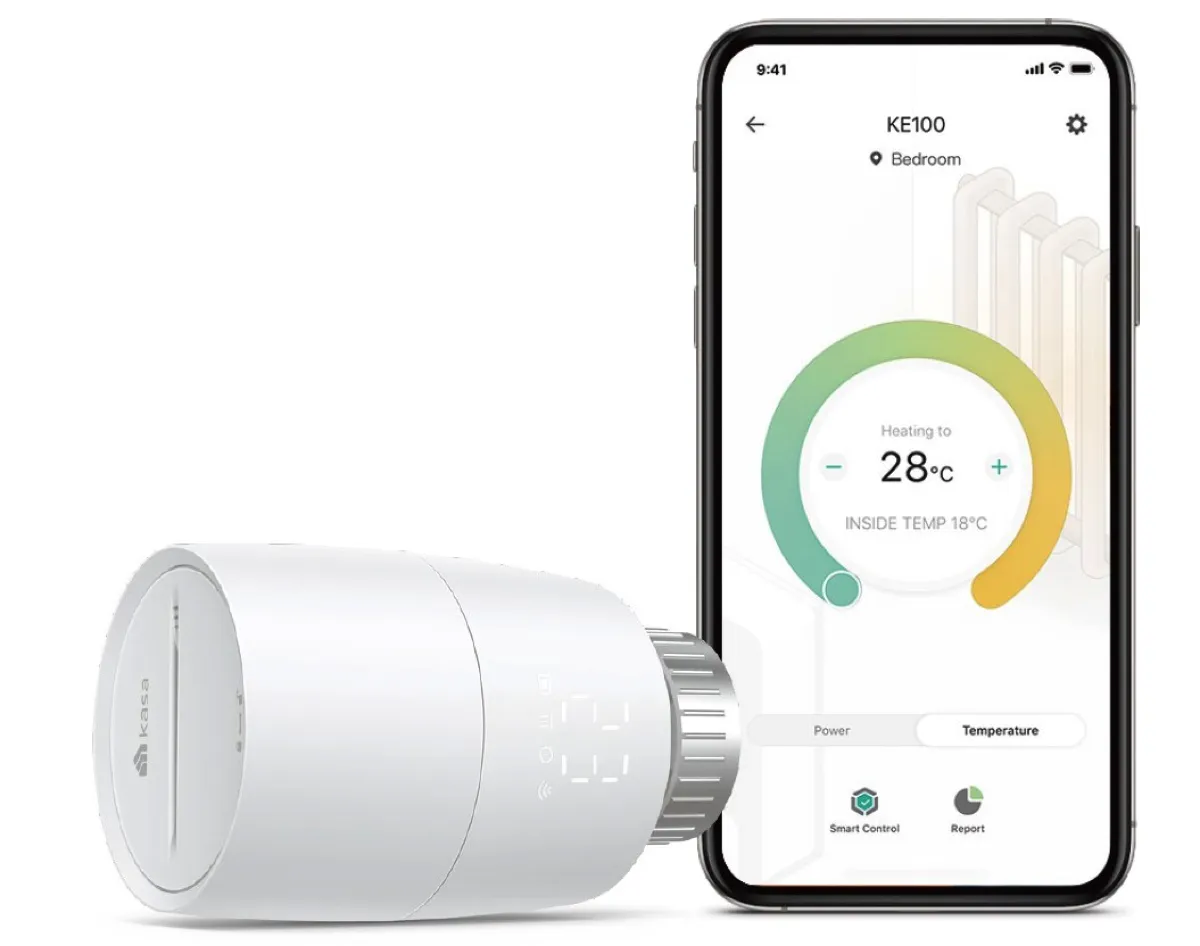 TP-Link Kasa KE100, la valvola termostatica supporta sensori Tapo