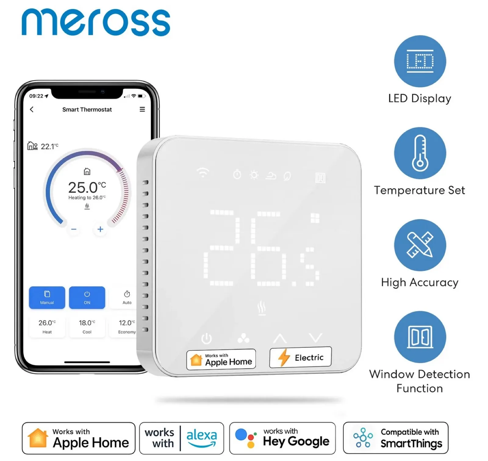 Termostato Meross compatibile HomeKit, Alexa e Google in sconto a metà prezzo Termostato Meross compatibile HomeKit, Alexa e Google in sconto a metà prezzo