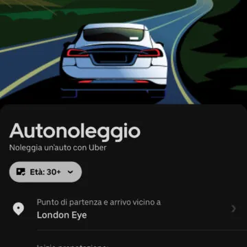 Uber Rent, ora l’auto si noleggia dall’app Uber