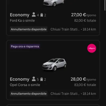 Uber Rent, ora l’auto si noleggia dall’app Uber