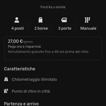 Uber Rent, ora l’auto si noleggia dall’app Uber