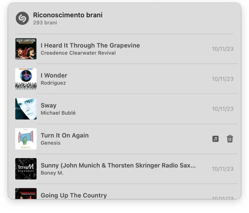 macOS Sonoma 14.2 offre Shazam di serie
