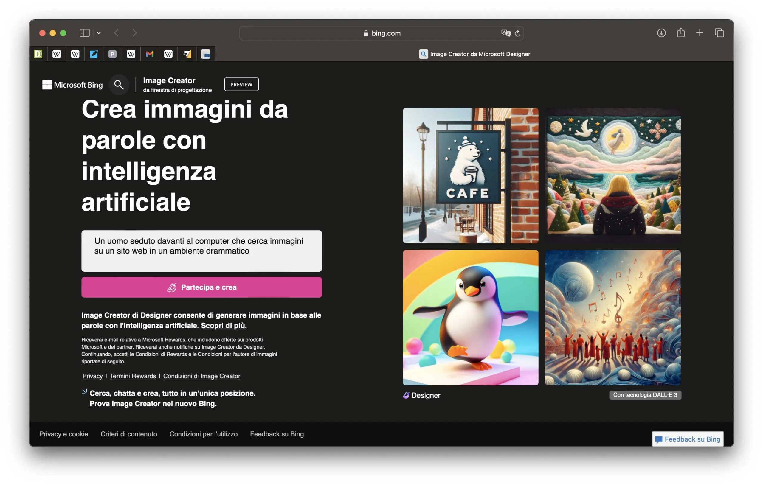 Come si usa l'IA di Bing per creare immagini