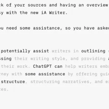 Con iA Writer 7 si dà la giusta attribuzione all’autore e alla AI