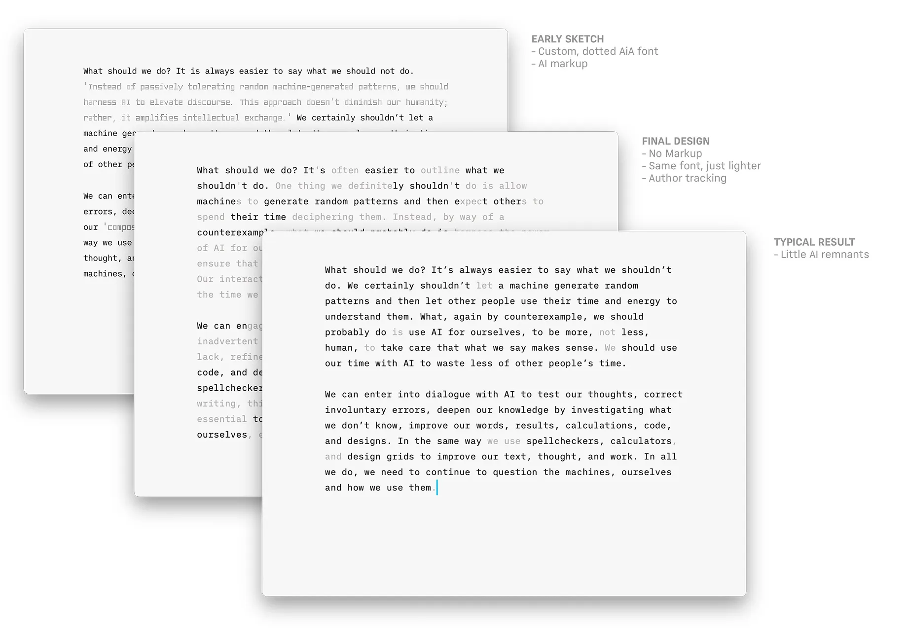 Con iA Writer 7 si dà la giusta attribuzione all’autore e alla AI