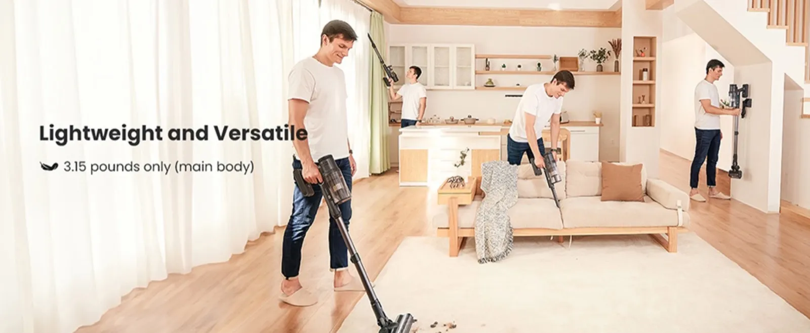 Proscenic P11, aspirapolvere senza fili con funzione mocio a 149 € Proscenic P11, aspirapolvere senza fili con funzione mocio a 149 €