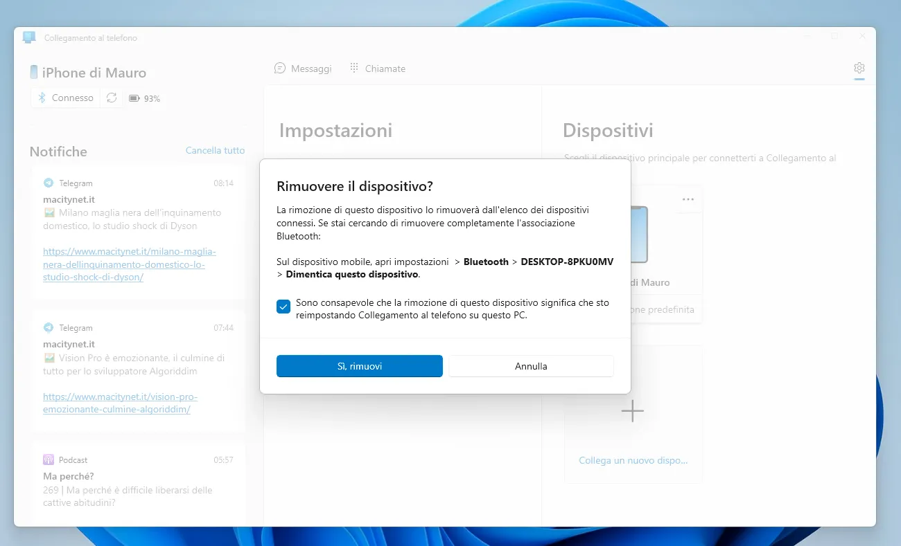 Come collegare e sincronizzare iPhone sui PC con Windows 11
