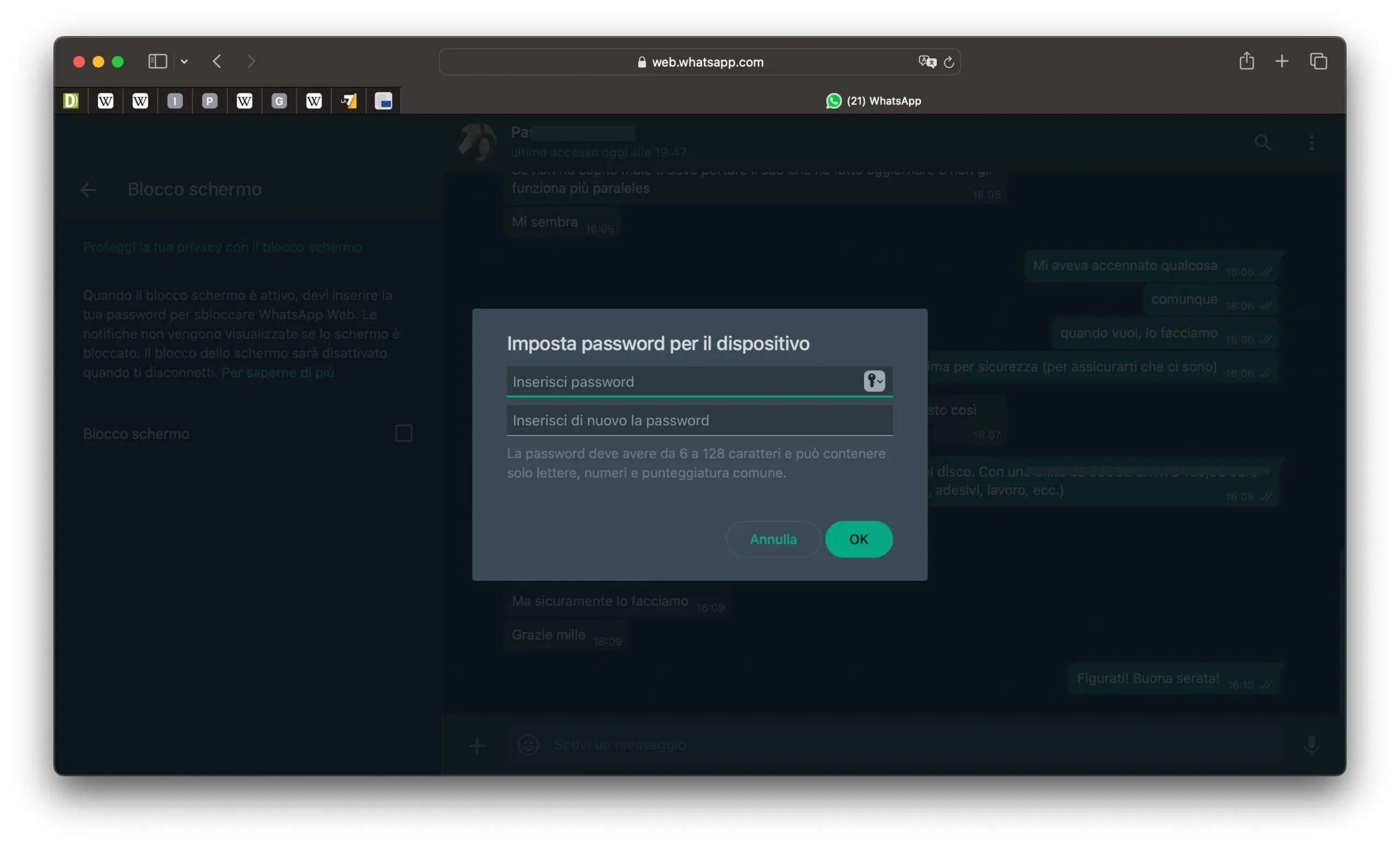 Come proteggere con una password WhatsApp web Come proteggere con una password WhatsApp web