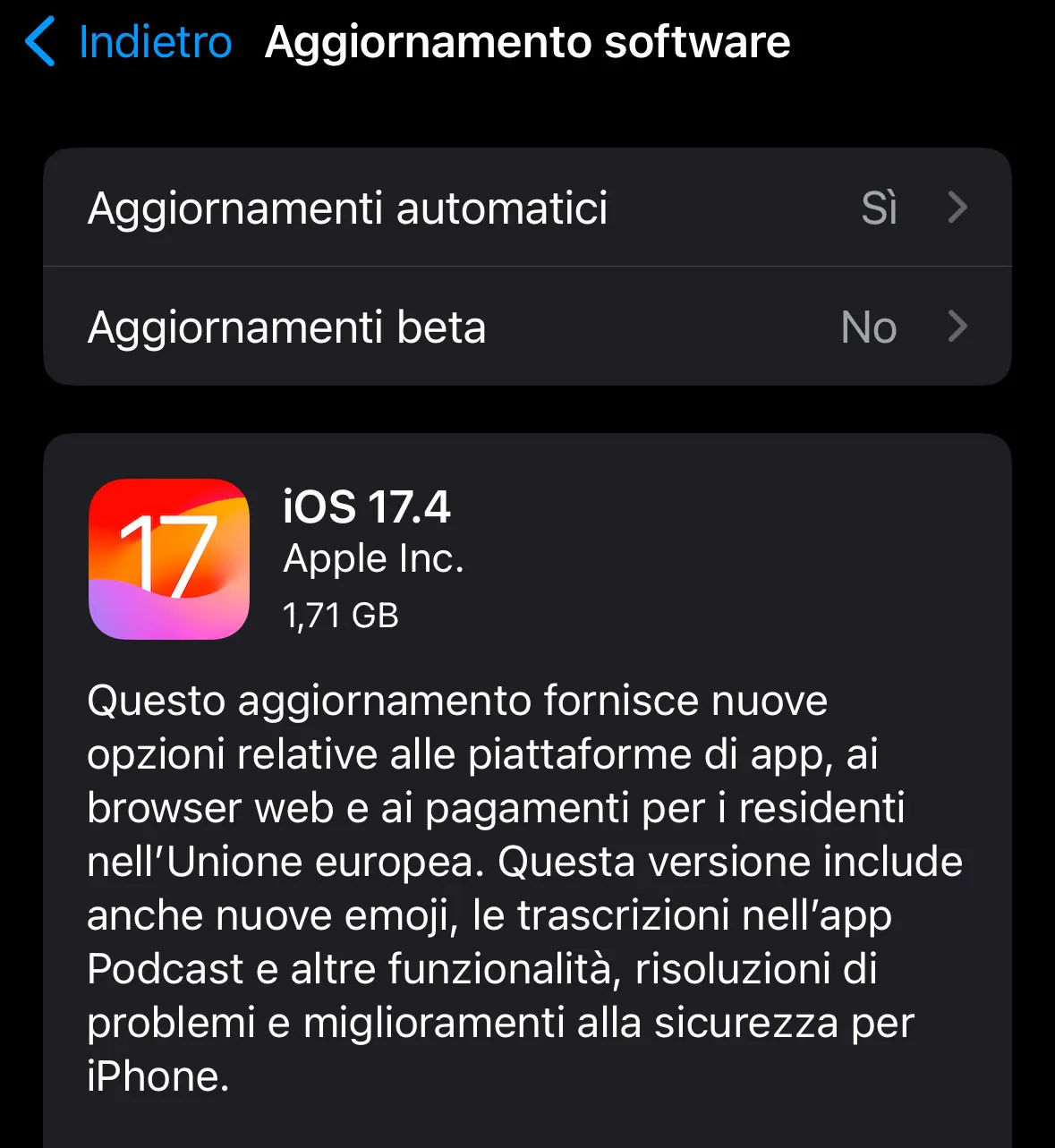Ecco iOS 17.4, come scaricarlo subito sul vostro iPhone Ecco iOS 17.4, come scaricarlo subito sul vostro iPhone