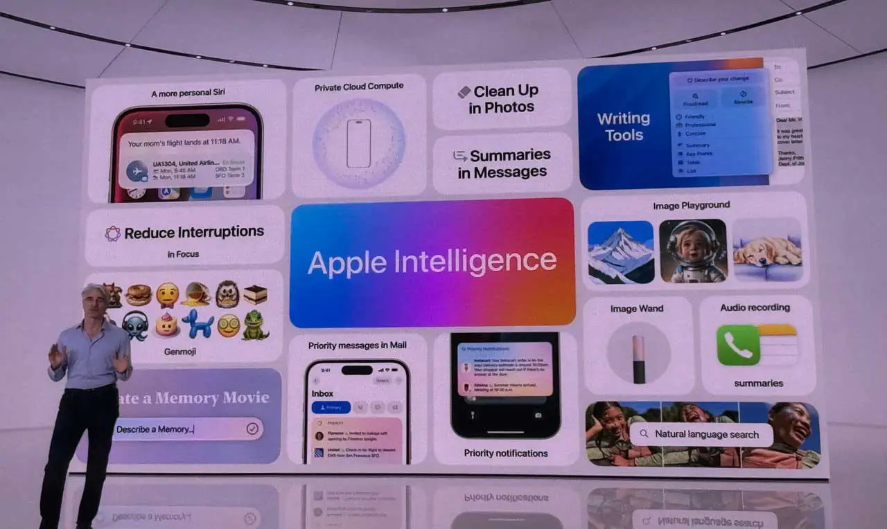 Apple Intelligence, l'IA di Apple arriverà in autunno come beta Apple Intelligence, l'IA di Apple arriverà in autunno come beta