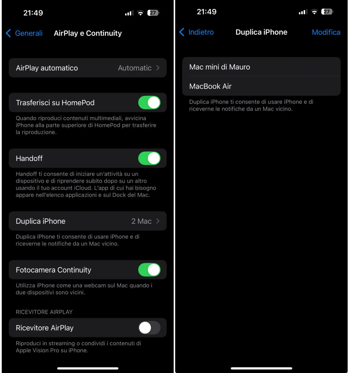 macOS Sequoia, gli utenti europei senza iPhone mirroring macOS Sequoia, gli utenti europei senza iPhone mirroring