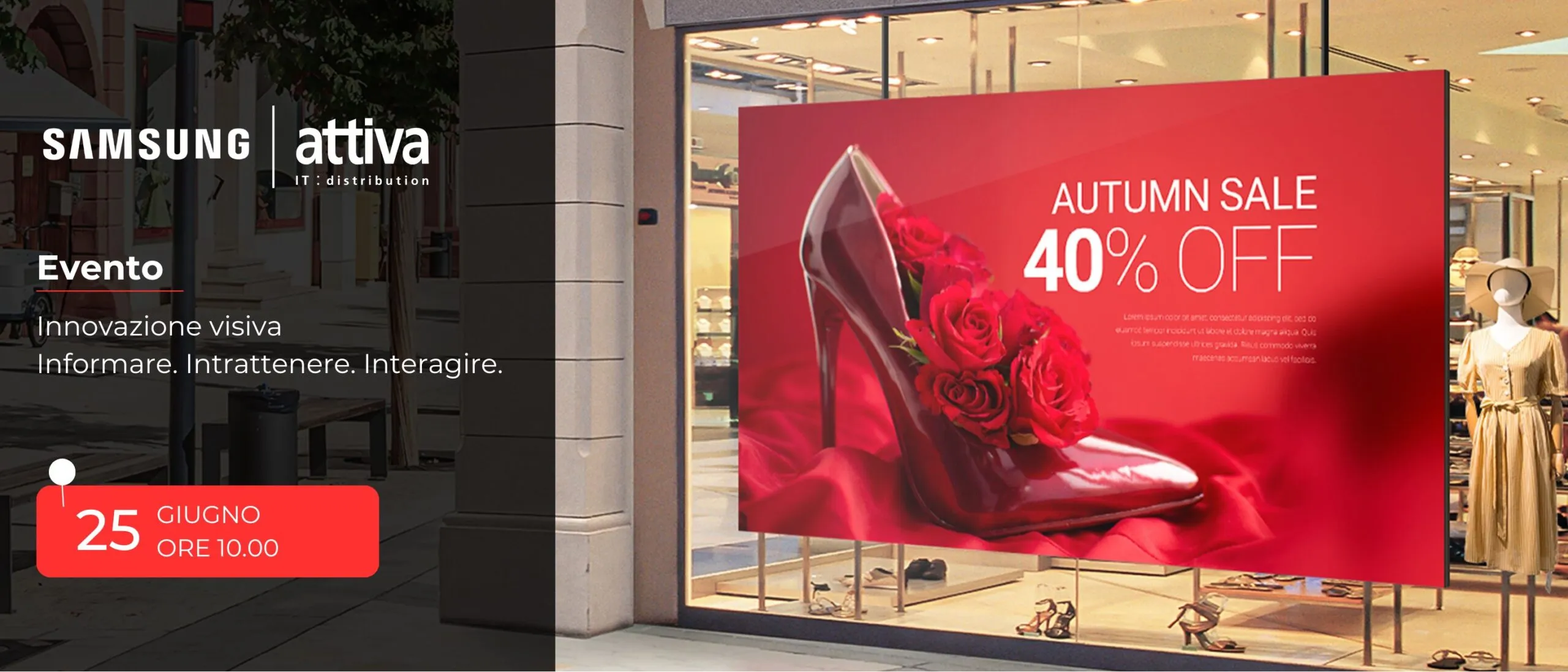 Samsung e il distributore Attiva insieme per i display professionali